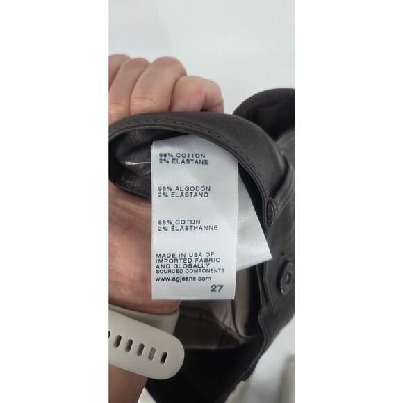 AG ADRIANO GOLDSCHMIED The Legging Super Skinny Brown Coated Size 27 - Picture 4 of 5